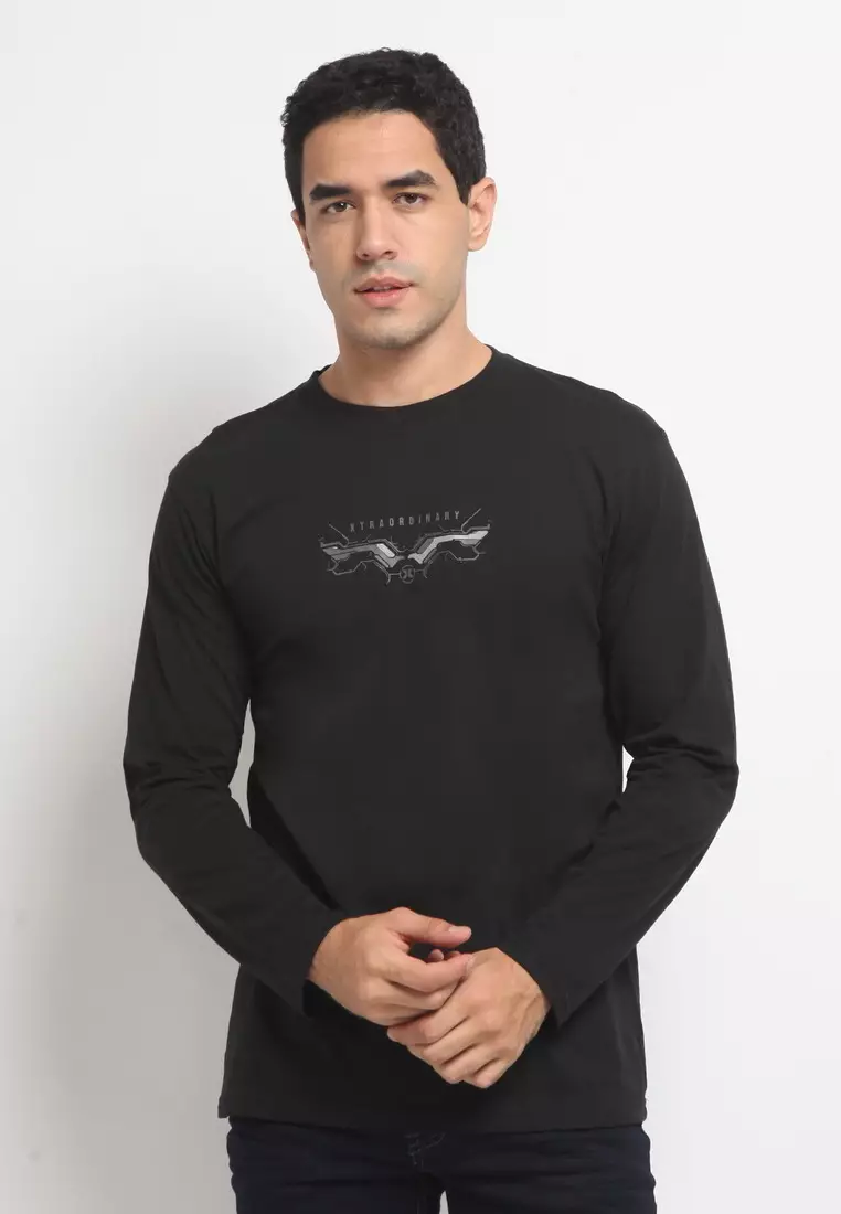 XTRAORDINARY (XO) T-Shirt Cotton Combed Lengan Panjang Pria 2073290053