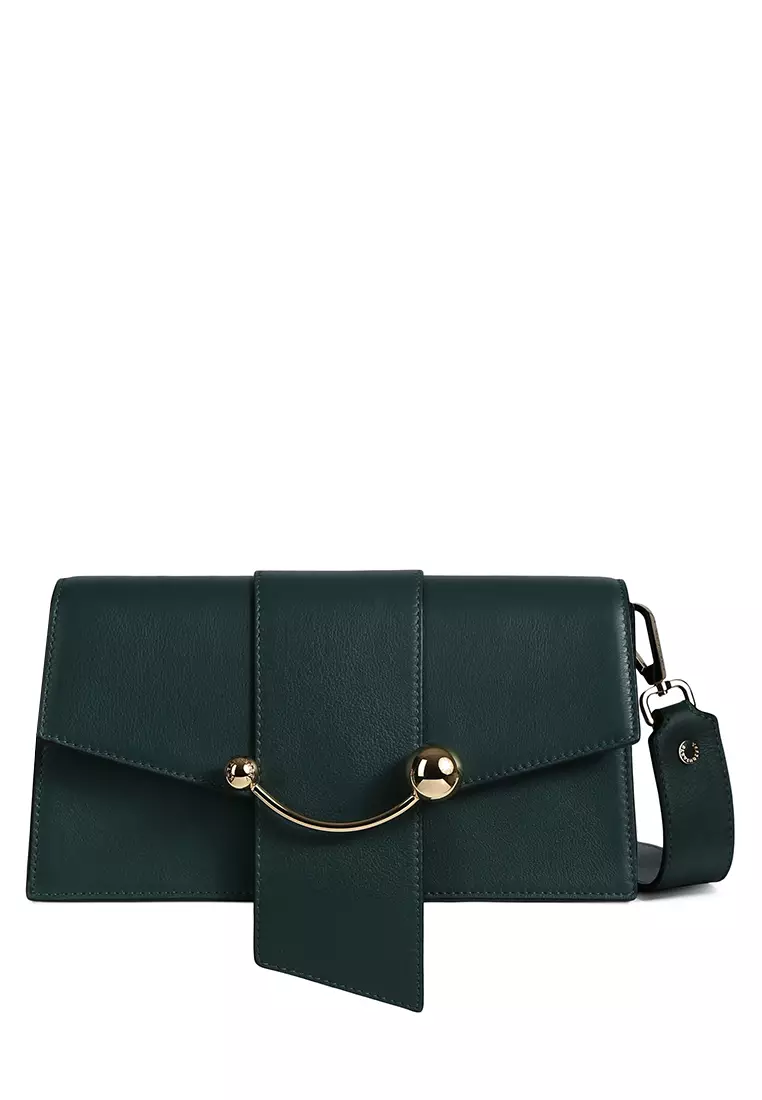 Buy Strathberry MINI CRESCENT SHOULDER BAG - BOTTLE GREEN 2024 Online ...