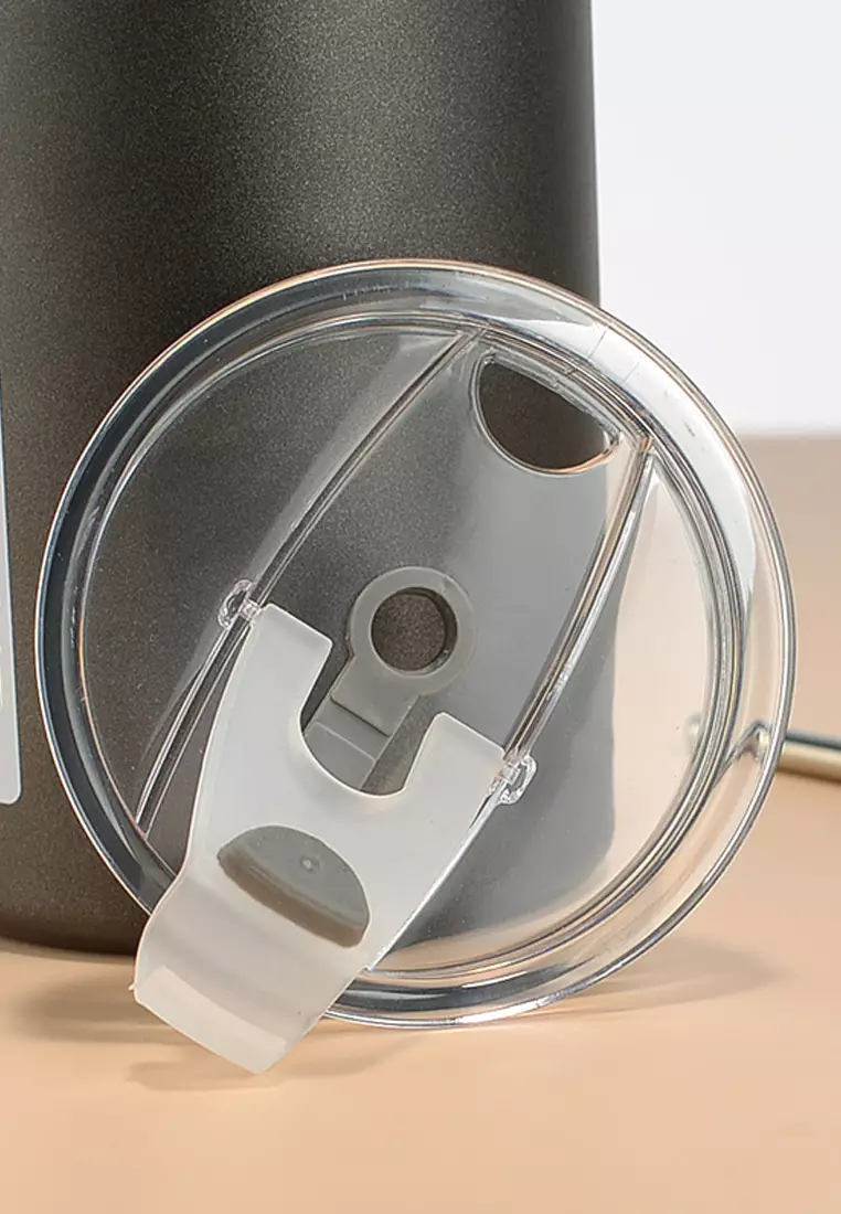 Wakakids Termos Coffee & Tea Stainless Steel Gelas Mug Tumbler Aesthetic Casual Free Sedotan 600ml K1183 Venhs Abu