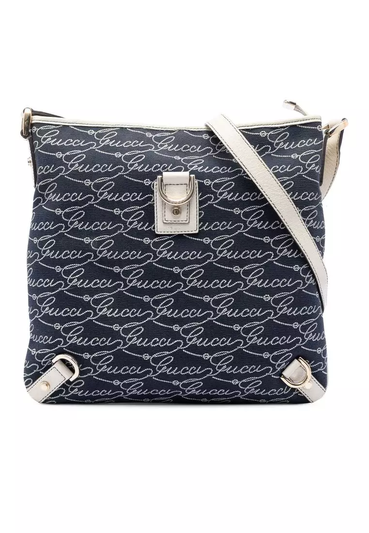 Pre-Loved Gucci 85th Anniversary Denim Abbey D Ring Crossbody