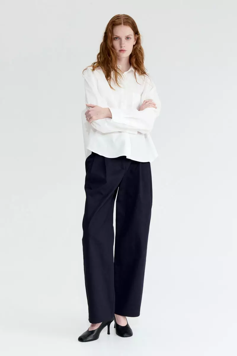 Tailored cotton trousers