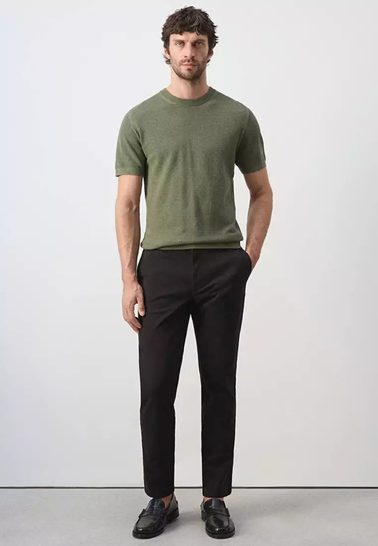 Prato Cropped Tapered Chino Trousers