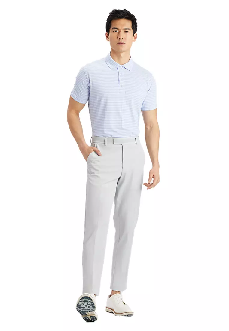 Buy G/FORE G/Fore Men's Perforated Multi Stripe Tech Jersey Rib Collar ...
