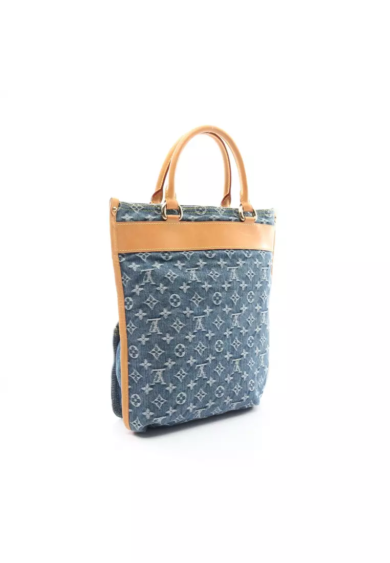 Louis Vuitton Pre-loved LOUIS VUITTON preeti monogram denim Handbag denim  leather blue 2023, Buy Louis Vuitton Online