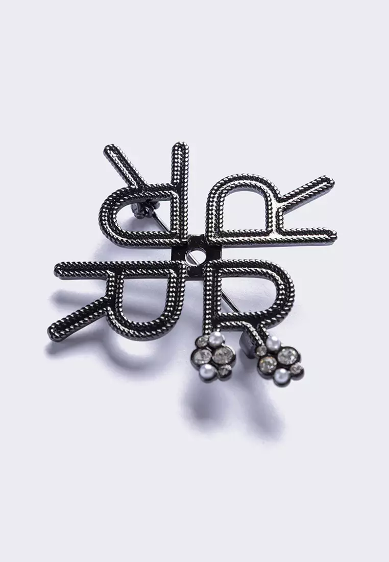 Ria Miranda Charcoal Alysha Brooch