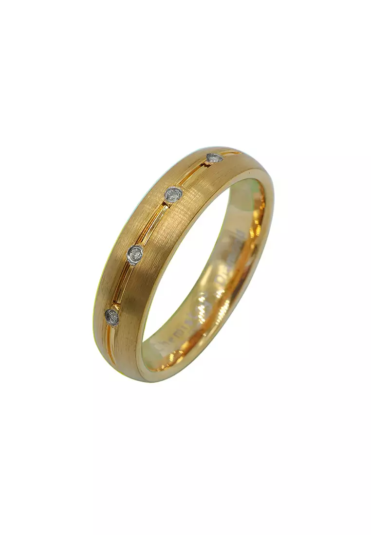 Buy Silverworks Gold Plated Tungsten Ring 2024 Online ZALORA