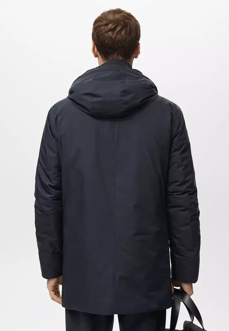 Detachable Water-Repellent Padded Parka Jacket