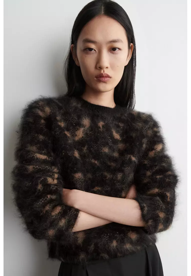 ANIMAL-JACQUARD MERINO WOOL JUMPER