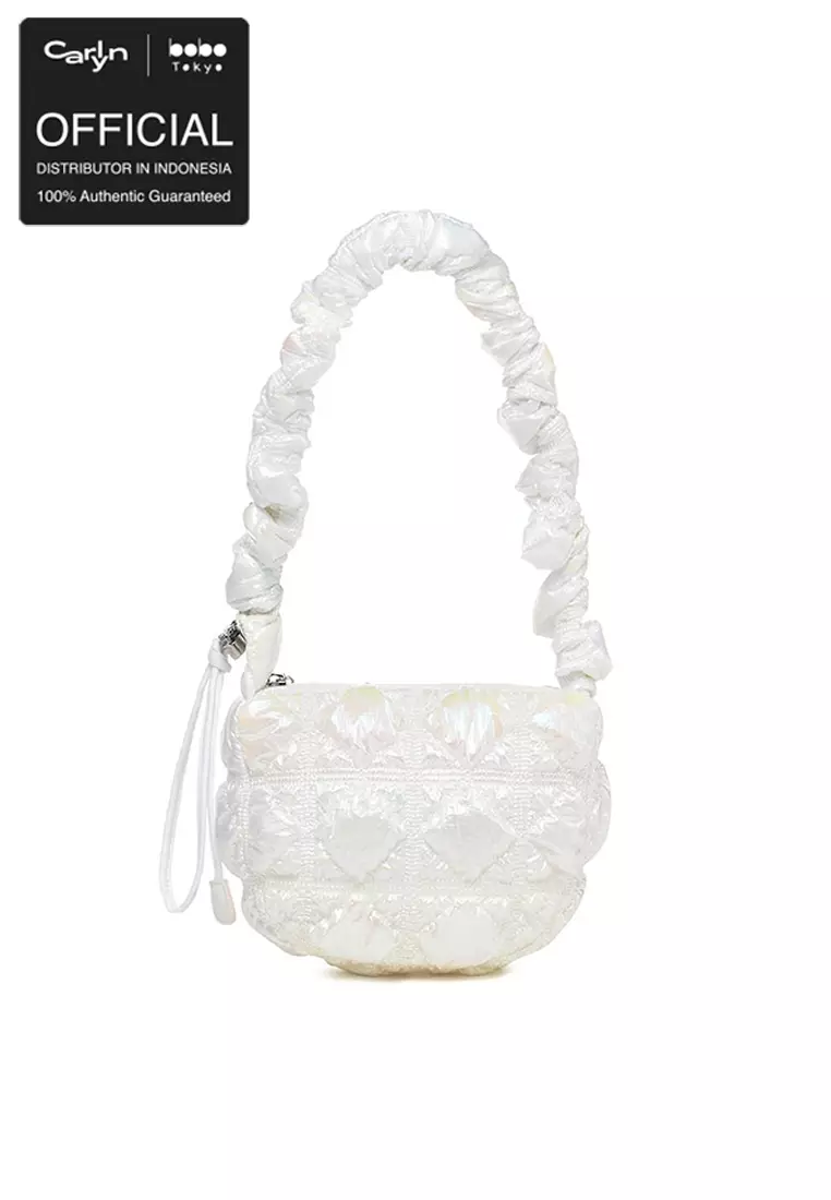 Tas Carlyn - Poing Glow Pearl White - Official Bobo Tokyo