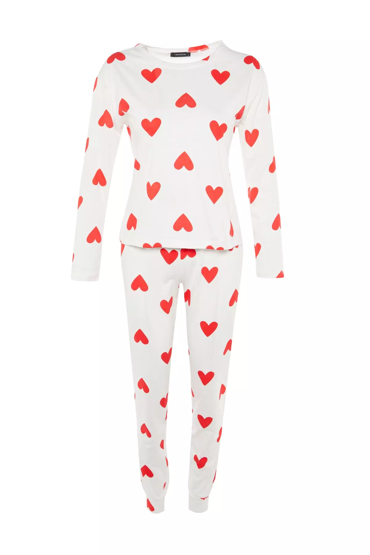 Heart Printed Pajamas Set