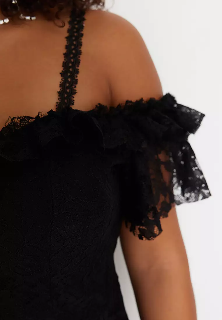 Plus Size Lace Evening Dress