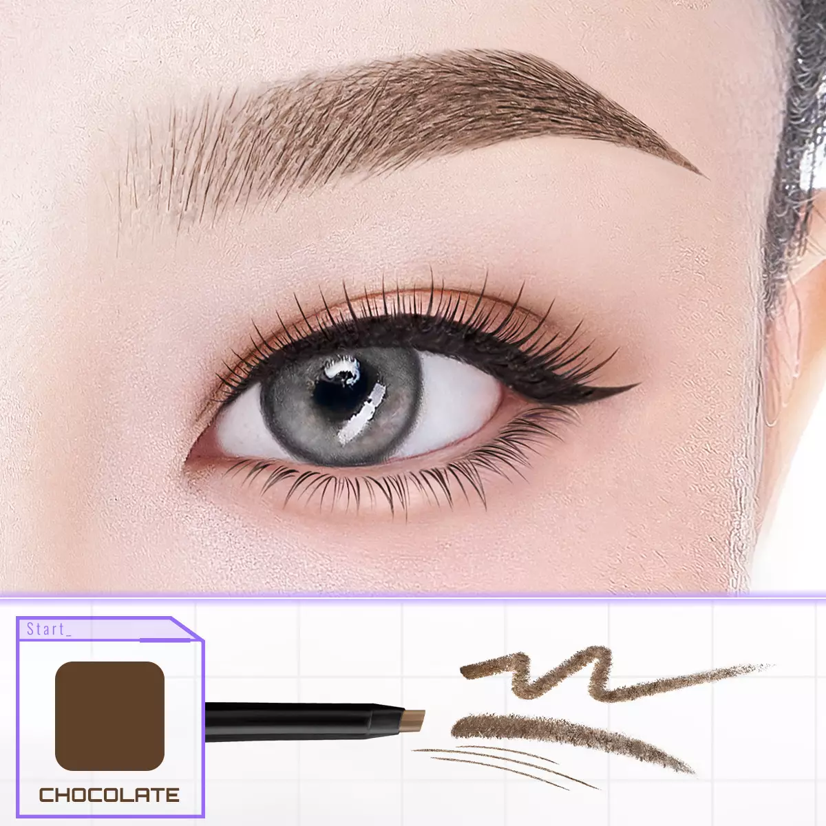 SOMETHINC Brow Filler Slim Retractable Eyebrow - Chocolate