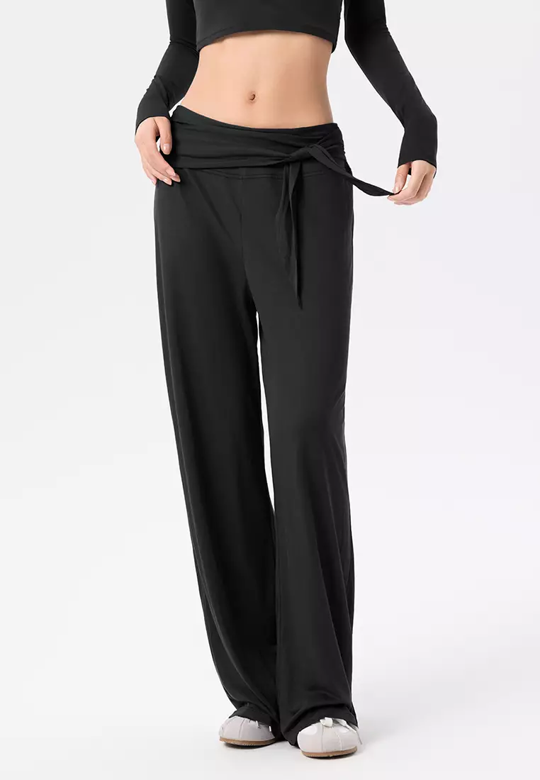 Low Waist Draped Wide Leg Pants DSG-DWL125601