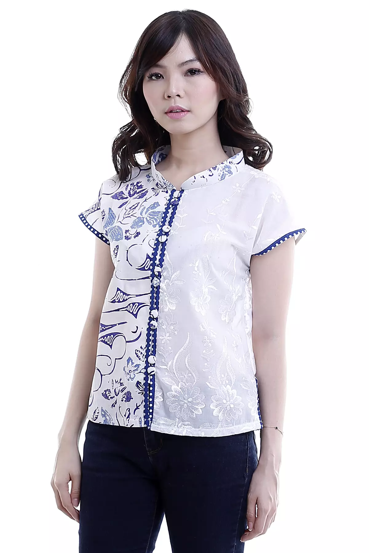 Sriwitari Encim Biru Putih Top