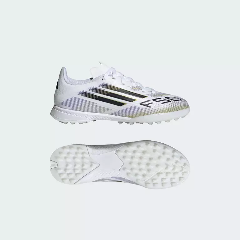 Football F50 League Turf Boots Kids Unisex White JI0002