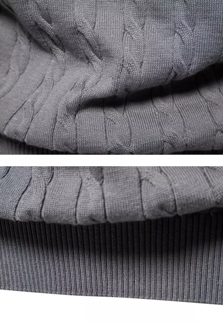 Jacquard Embroidered Knit Sweater AX-SW170