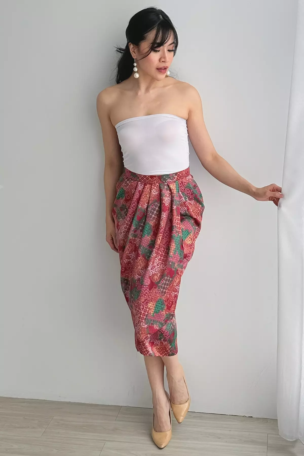 Hiranya Jarik Merah Batik Skirt