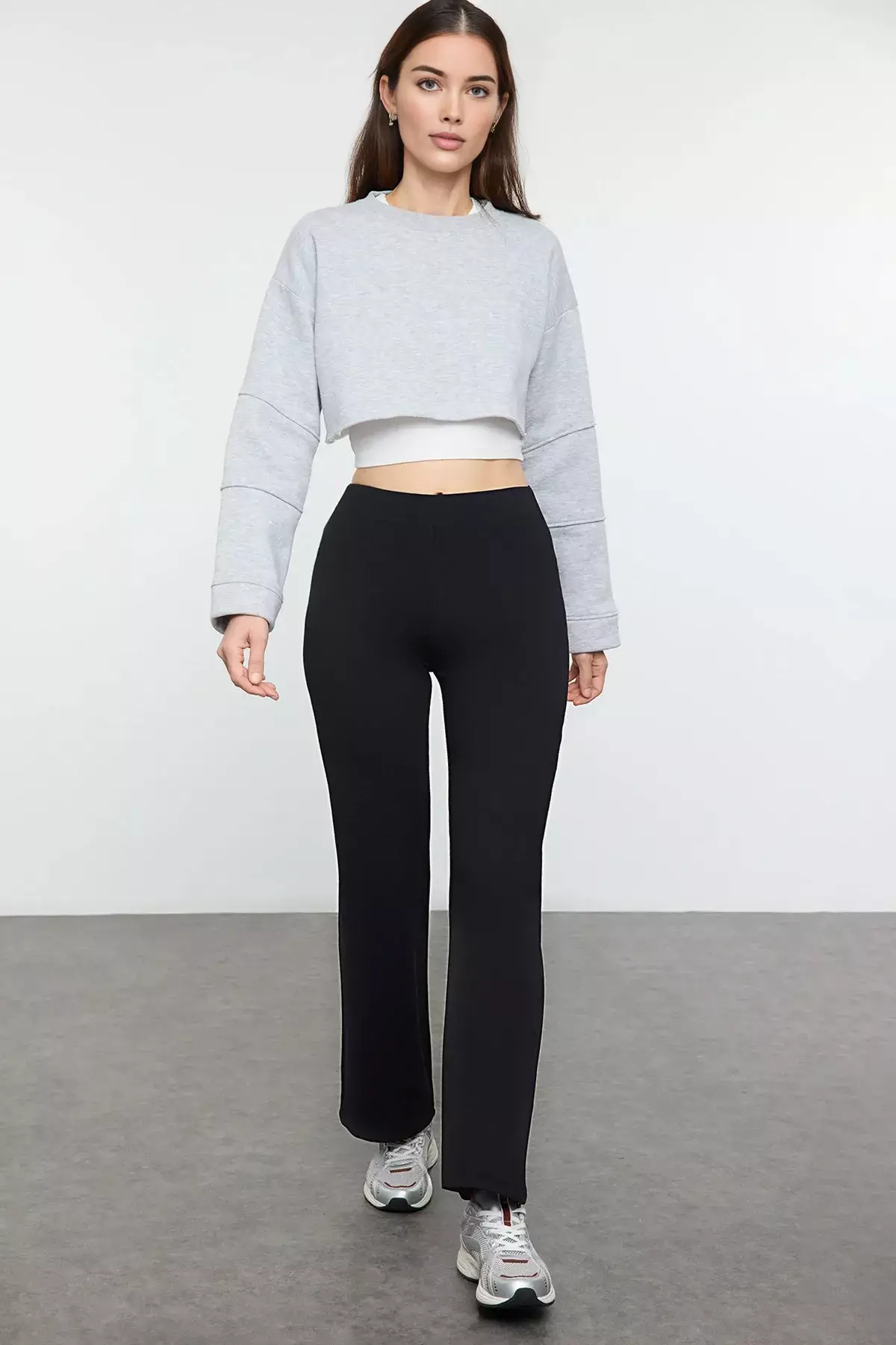 Winter Diver/Scuba Fabric Knitted Sports Sweatpants With Black Warm Underwears Thmaw25Ea00009