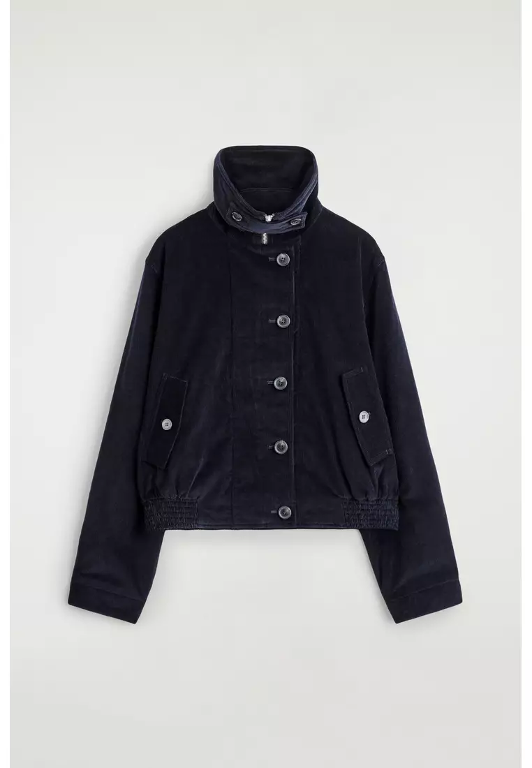 CORDUROY FUNNEL-NECK JACKET