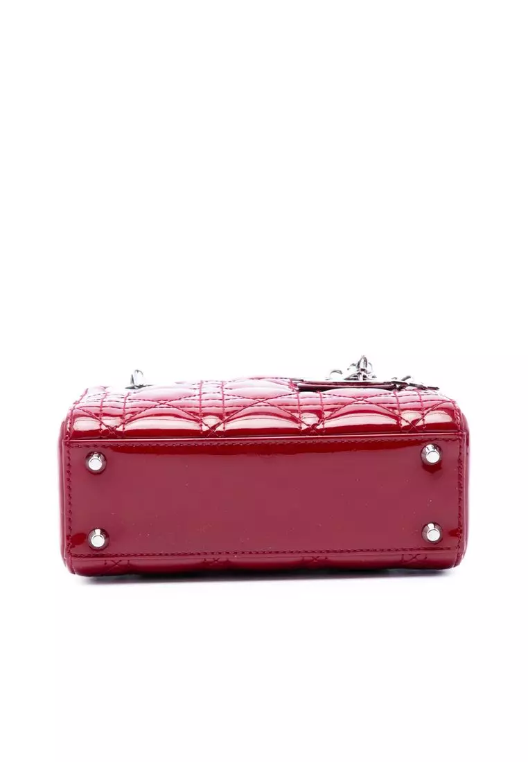 Pre-Loved Dior Mini Patent Cannage Lady Dior