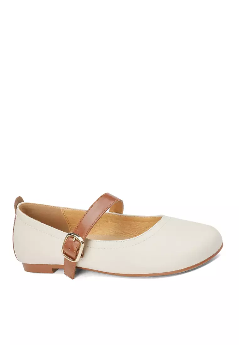 VANSA Sheep Leather Mary Jane Flat Shoes VSW F02215069