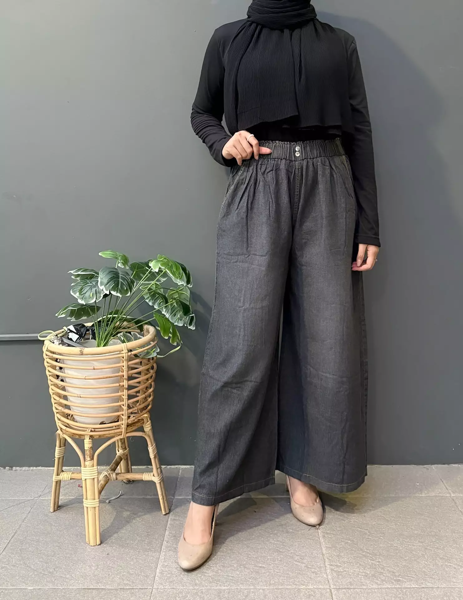 Keyla Cullote (Celana Kulot Denim Basic) Fit BB 80 kg