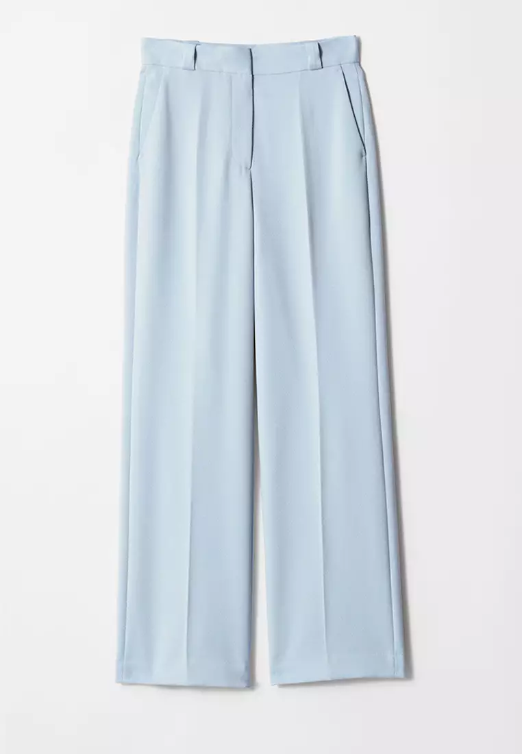 Wide Press-Crease Trousers