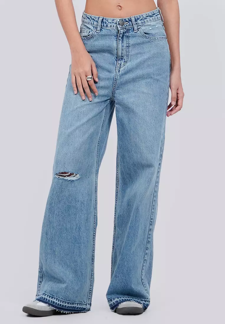 Tirajeans Wide Leg Jeans 7-LLDWSEA125B034 Lt. Blue