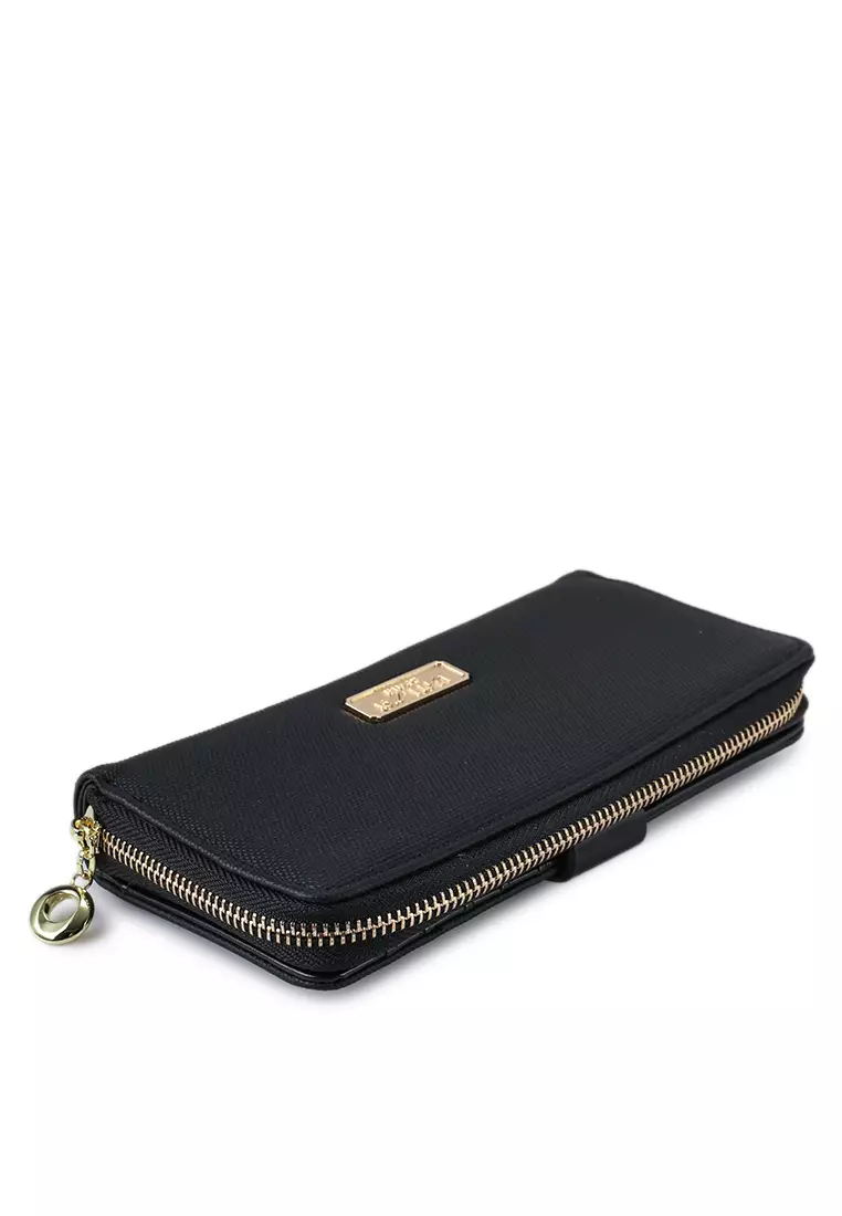 Buy Unisa Debossed Long Bi Fold Zip Wallet 2024 Online ZALORA