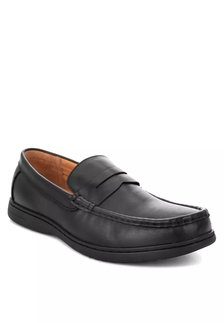 Discount on Bristol Shoes  shoes - SKU: Quinton Black Slip-On Loafers