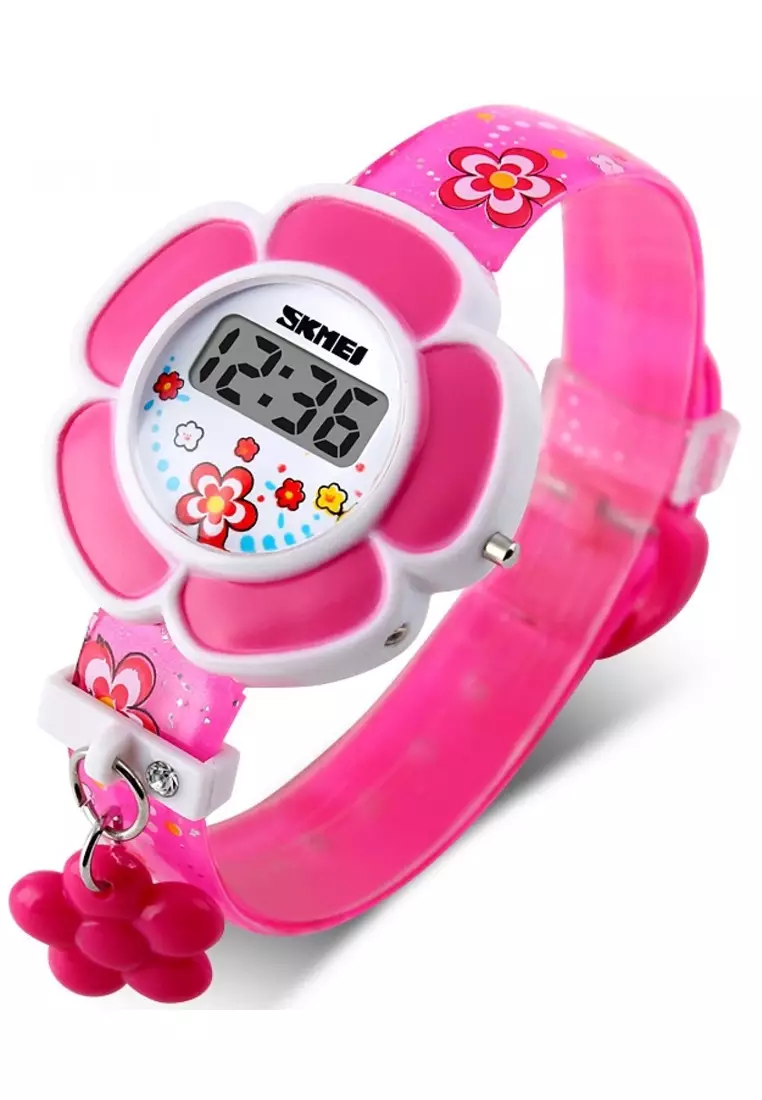 Jam Tangan Anak Digital Lucu Vintage Karet Strap Tali Material PU Leather VC08 ORIGINAL