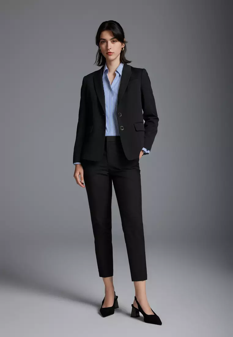 Long Sleeve Easy Fit Suit Blazer