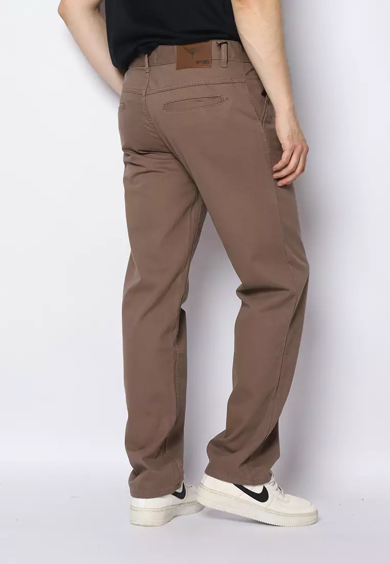 Twill Celana Panjang Pria Slim Fit Charming Mocca 122506