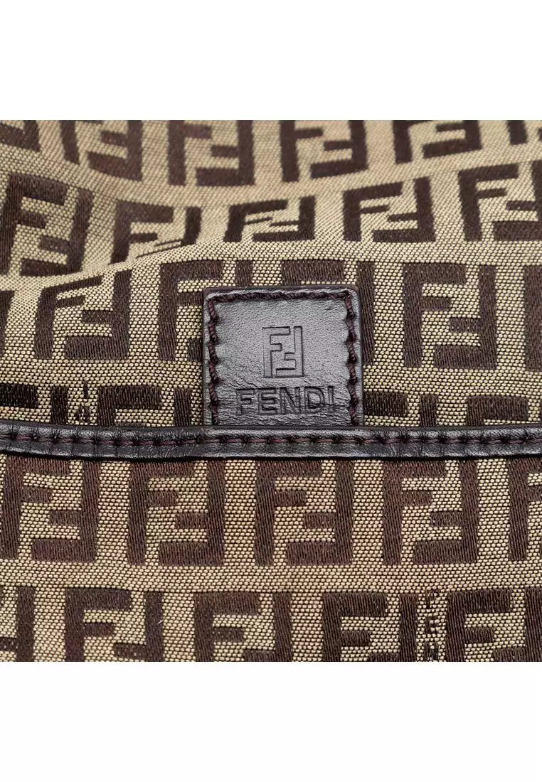 Pre-Loved Fendi Zucchino Canvas Crossbody