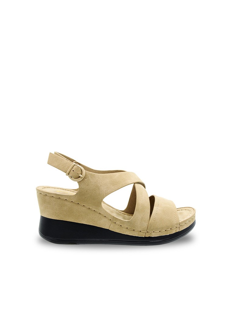 Louis Cuppers Sling Back Faux Leather Strap Casual Sandals