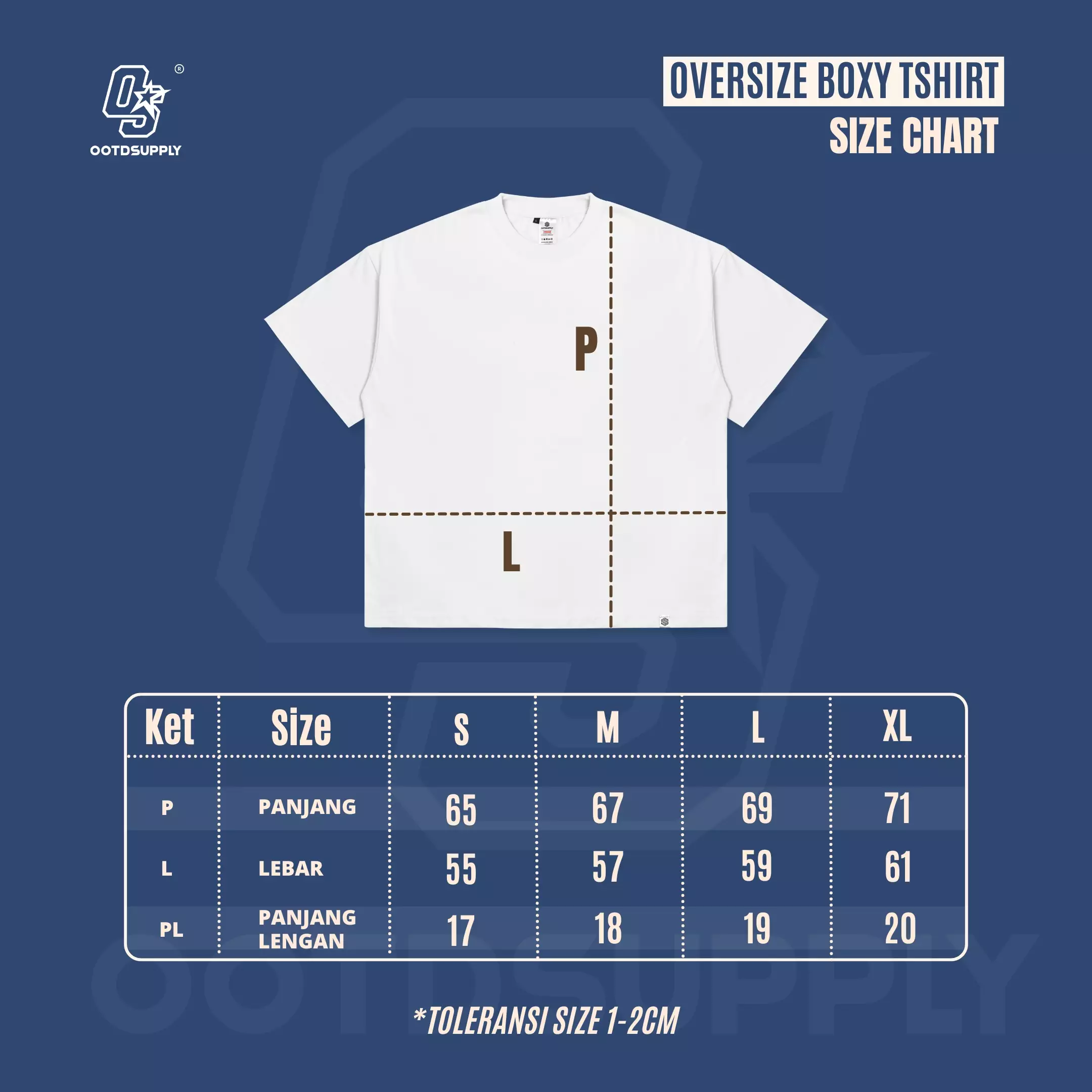 OOTDSUPPLY Boxy Fit Oversize Equinox Black & Army l Tshirt Boxyfit l Kaos Boxy OVZBX023