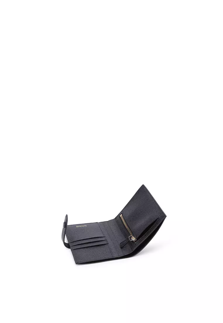 Snap Button Wallet - Caviar Navy