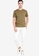 ZALORA BASICS green Drop Sleeve Contrast Stitch T-shirt CDC23AA42B0EC0GS_4