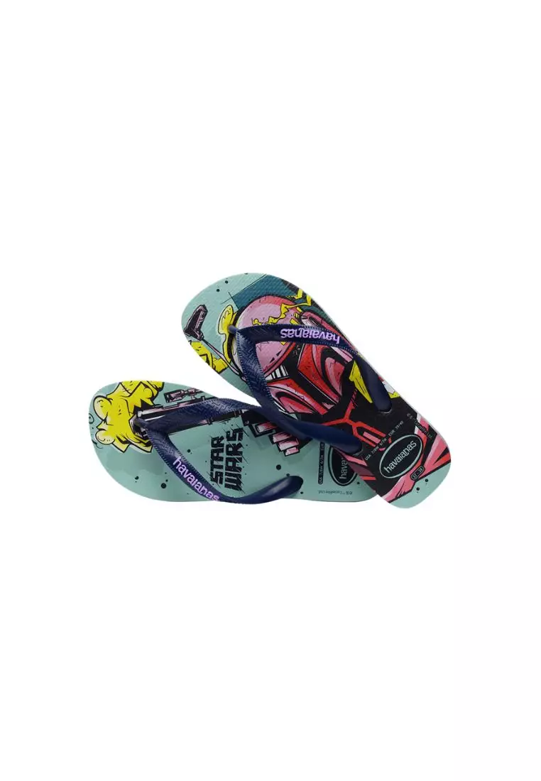 Kids Star Wars Flip Flops - Clay/Navy Blue