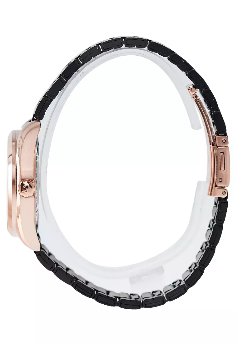Alexandre Christie - Jam Tangan Wanita - Rosegold - Black Stainless Steel - 8682 LDBBRBA