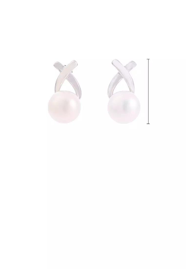 Buy Glamorousky 925 Sterling Silver Fashion Simple Cross White