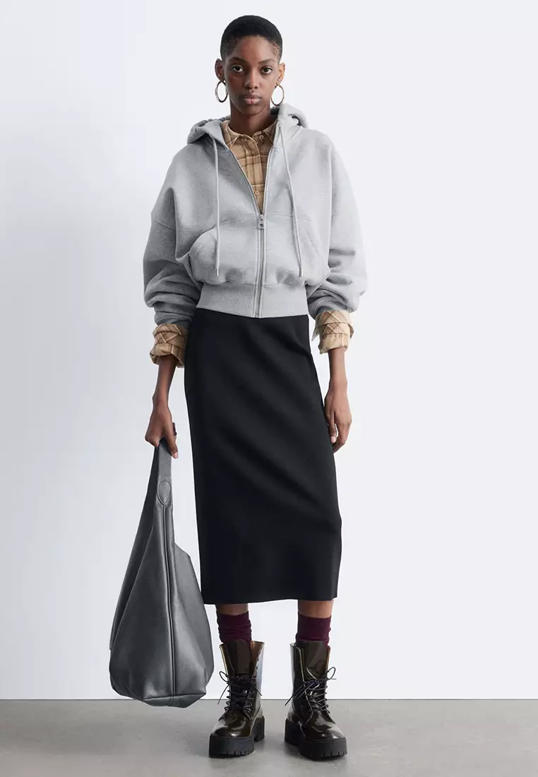 Cropped Zip-Up Hoodie