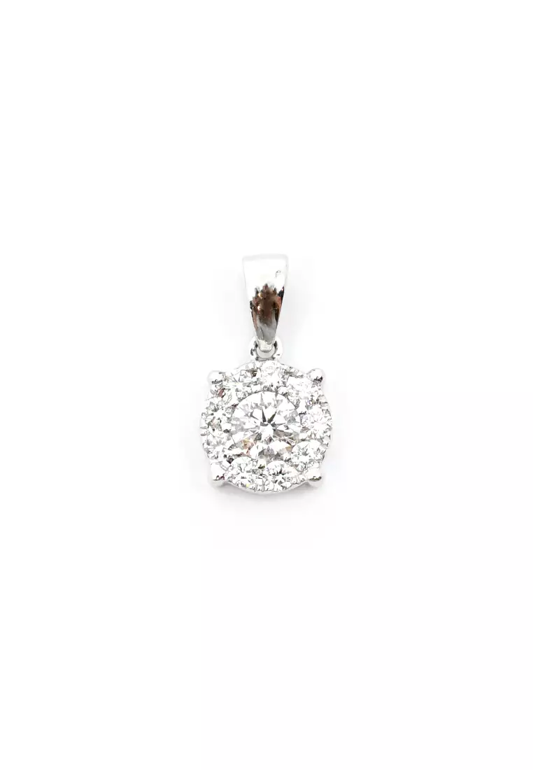 Buy CEBUANA LHUILLIER JEWELRY 18k Locally Made White Gold Pendant With ...