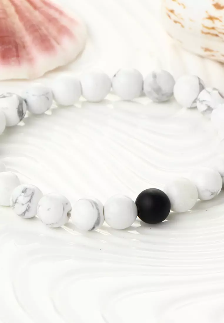 White hot sale lava beads