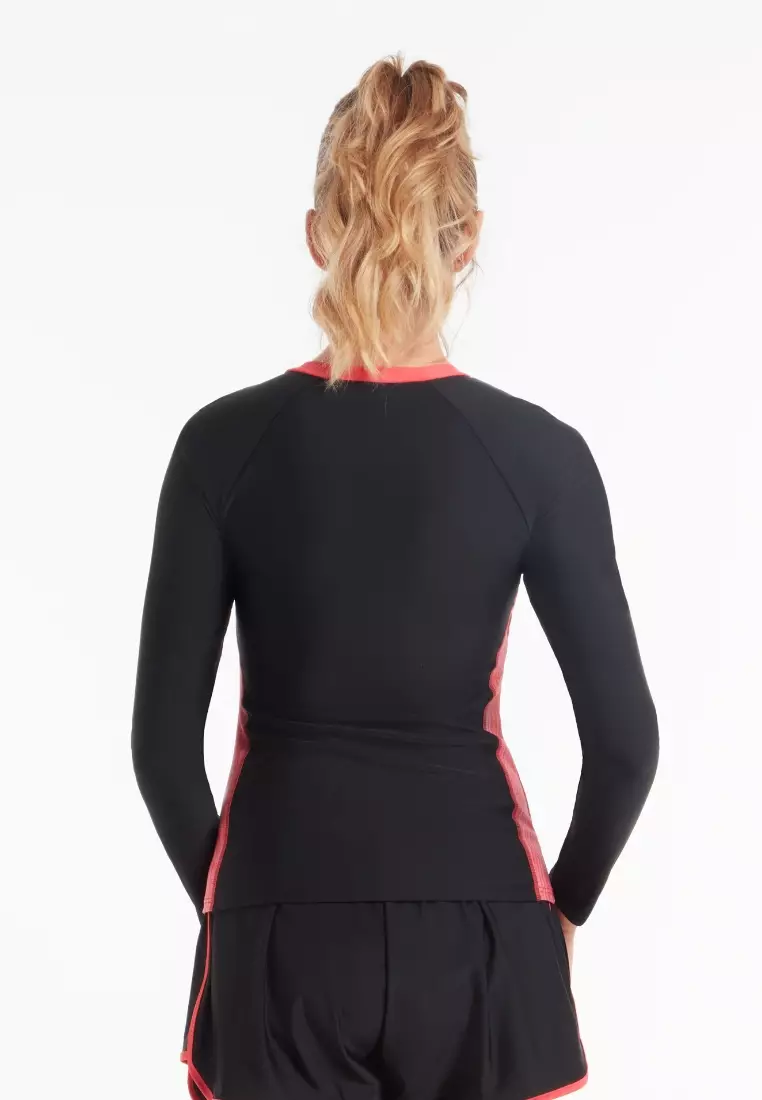 Messy Day Black Long Sleeves Rash Guard