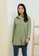 Public Desire green Oversized Split Cuff Shirt Dress 855A7AADEB5844GS_4