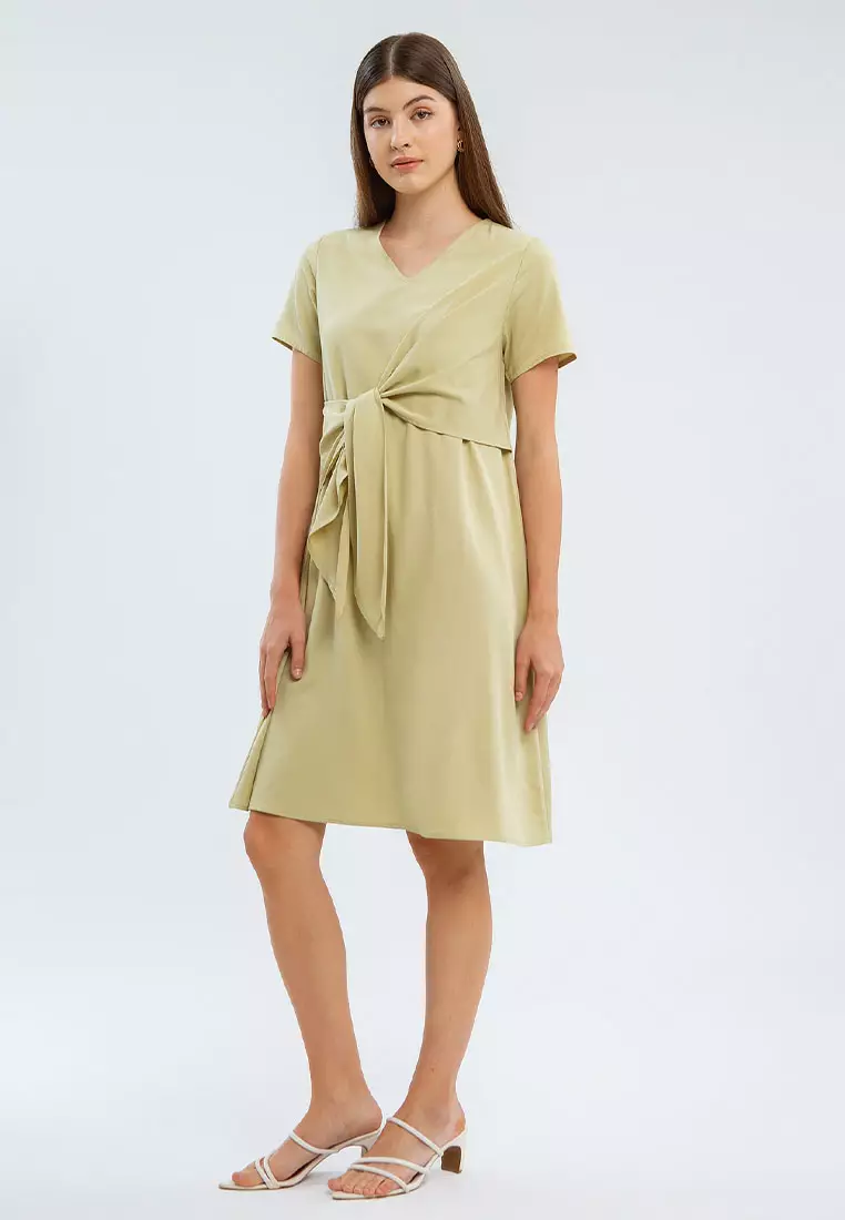 Minimal Veronica Dress Lime Green