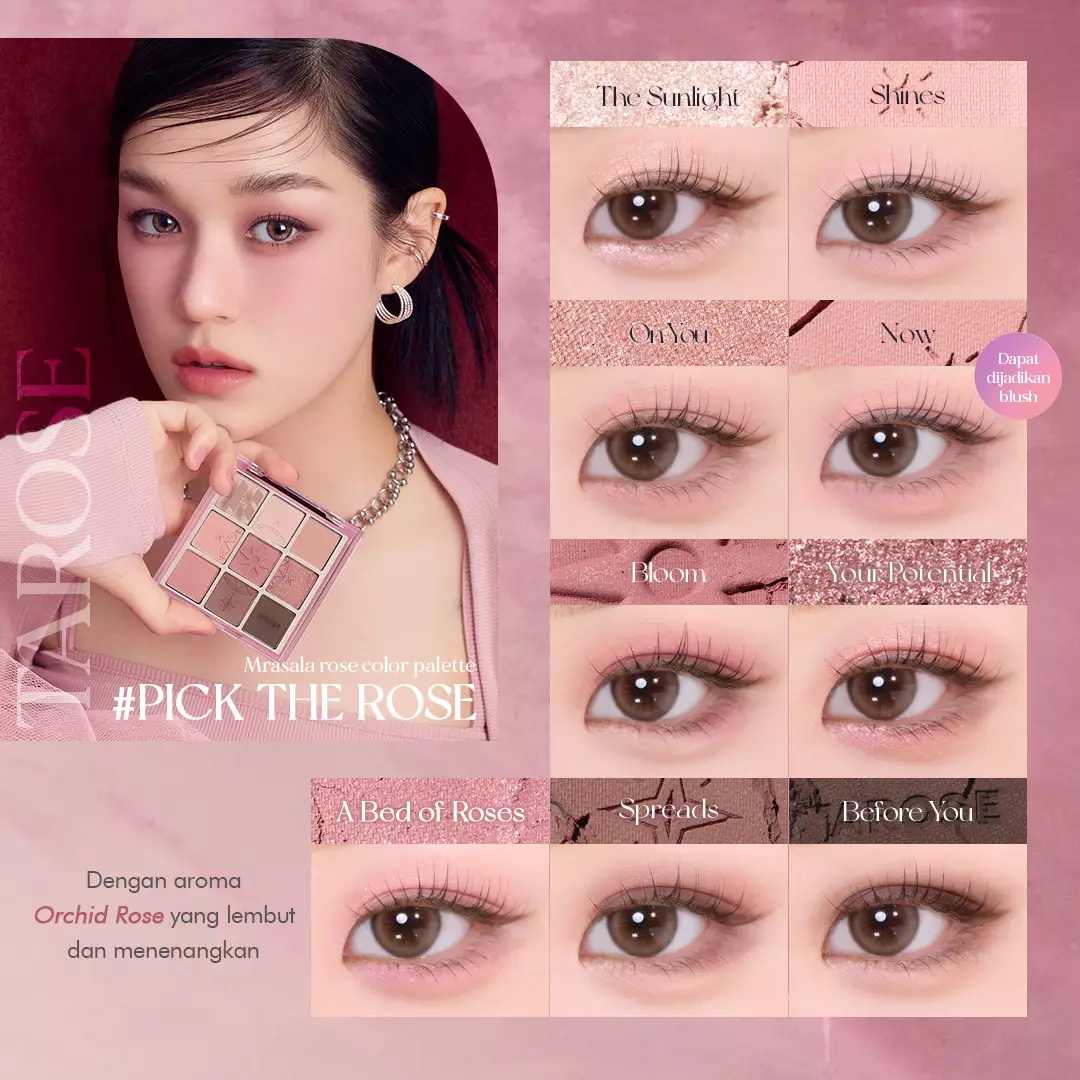 Holika Holika My Fave Mood Eye Palette (Tarose Collection) 10 Pick The Rose | Eyeshadow