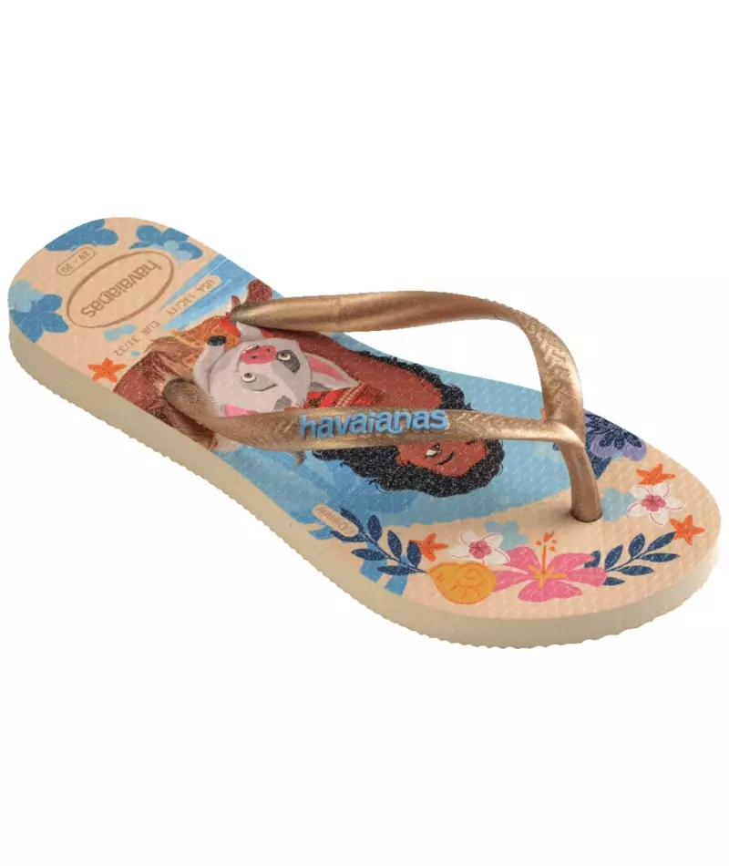 Havaianas 8811 Kids Slim Princess Beige Straw/Beige Straw - Sandal Anak