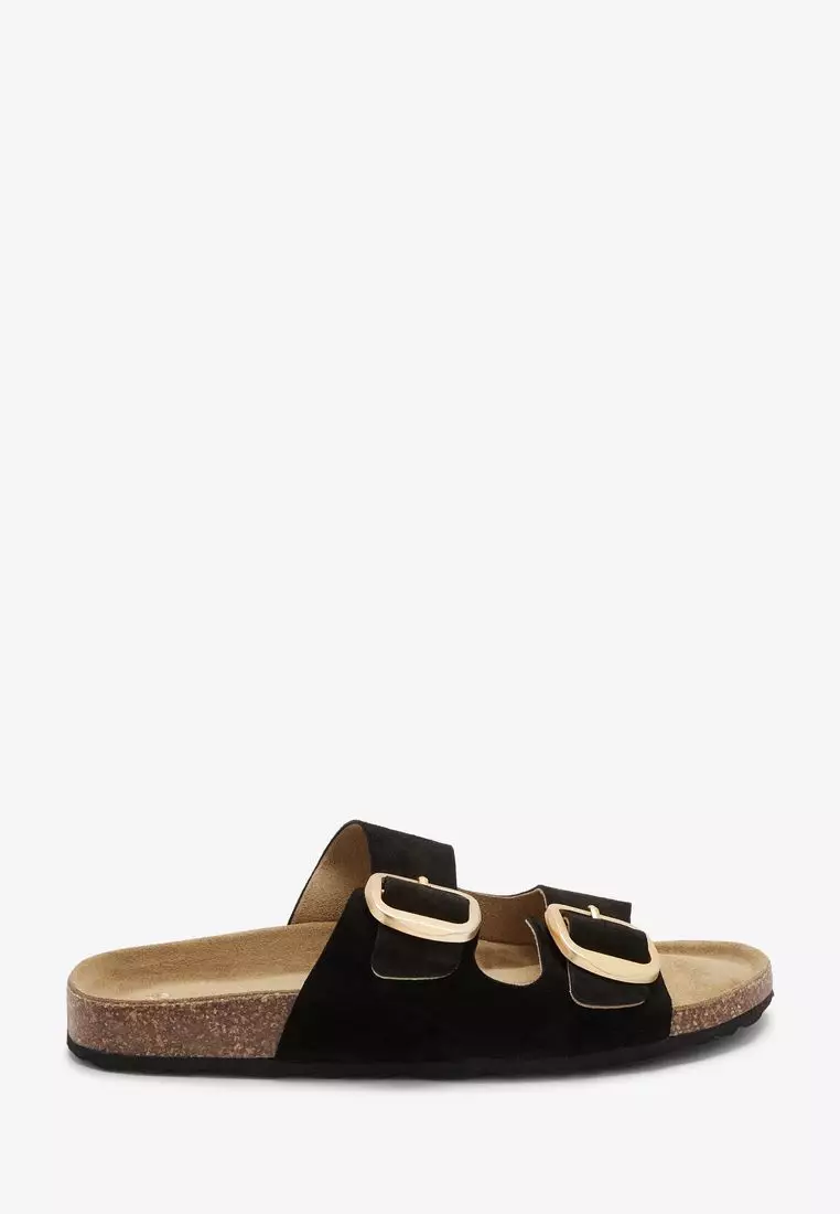 Buy NEXT Forever Comfort Leather Double Strap Footbed Sandals